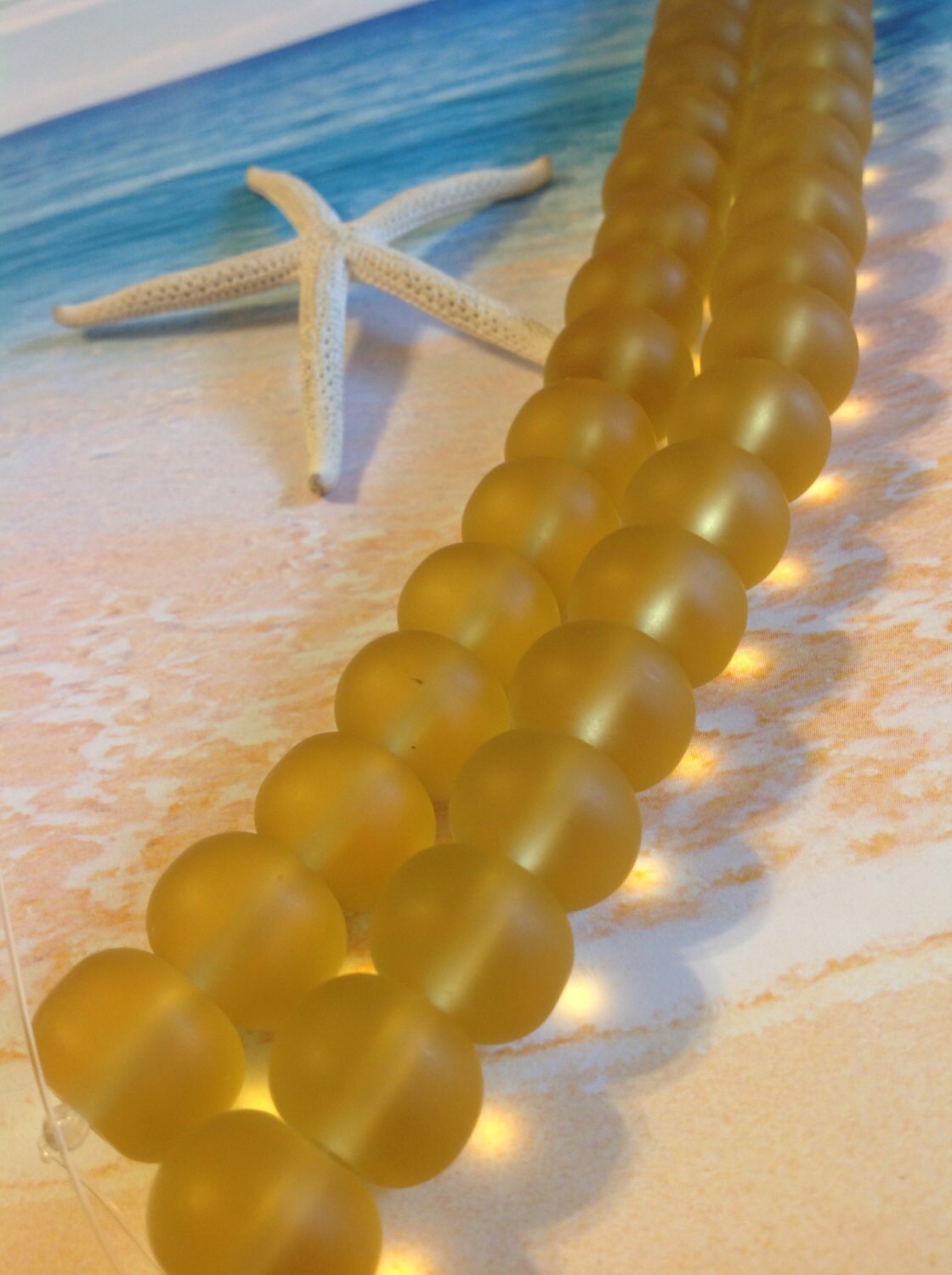 Large sea glass beadscultured beach glass by SeasideJewelry1