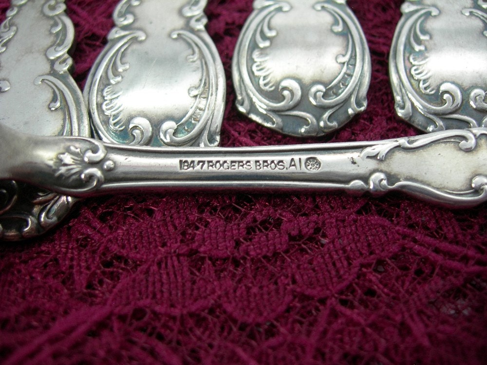 Silver Plate Grapefruit Spoons Set of 6 1847 Rogers Bros A1