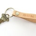 Leather Key Ring Monogrammed Key Fob Monogram Leather Personalized Key Ring Groomsmen Gift Bridesmaid Gift 3rd Anniversary Gift