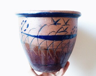 Vintage Pottery Pot - studio pottery, 1970s, ceramic