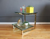 Milo Baughman Style Cantilever Brass Bar