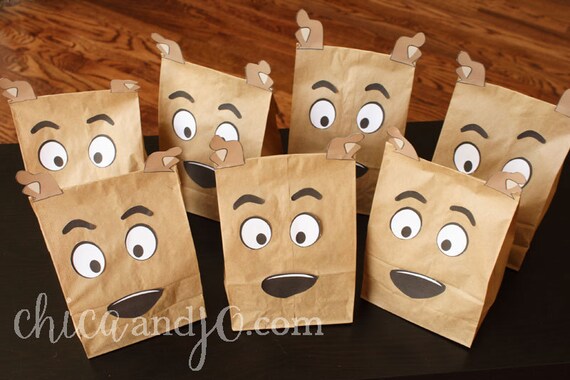 sticker printable paper DIGITAL Printables make Favor Bag Party by Doo Scooby