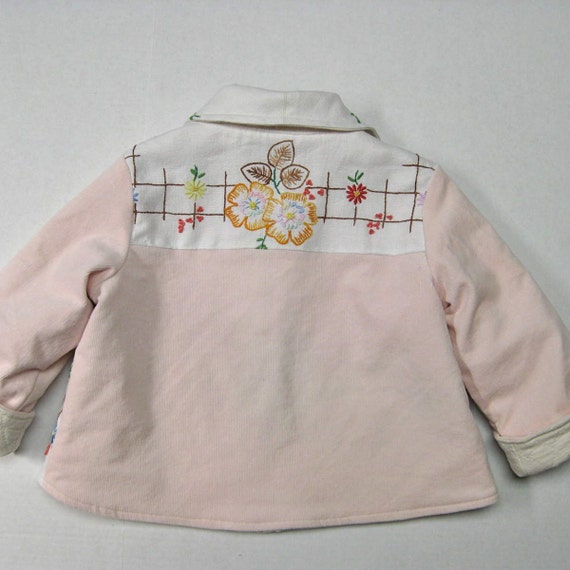 Size 5 Little Girl Jacket Vintage Embroidered Coat
