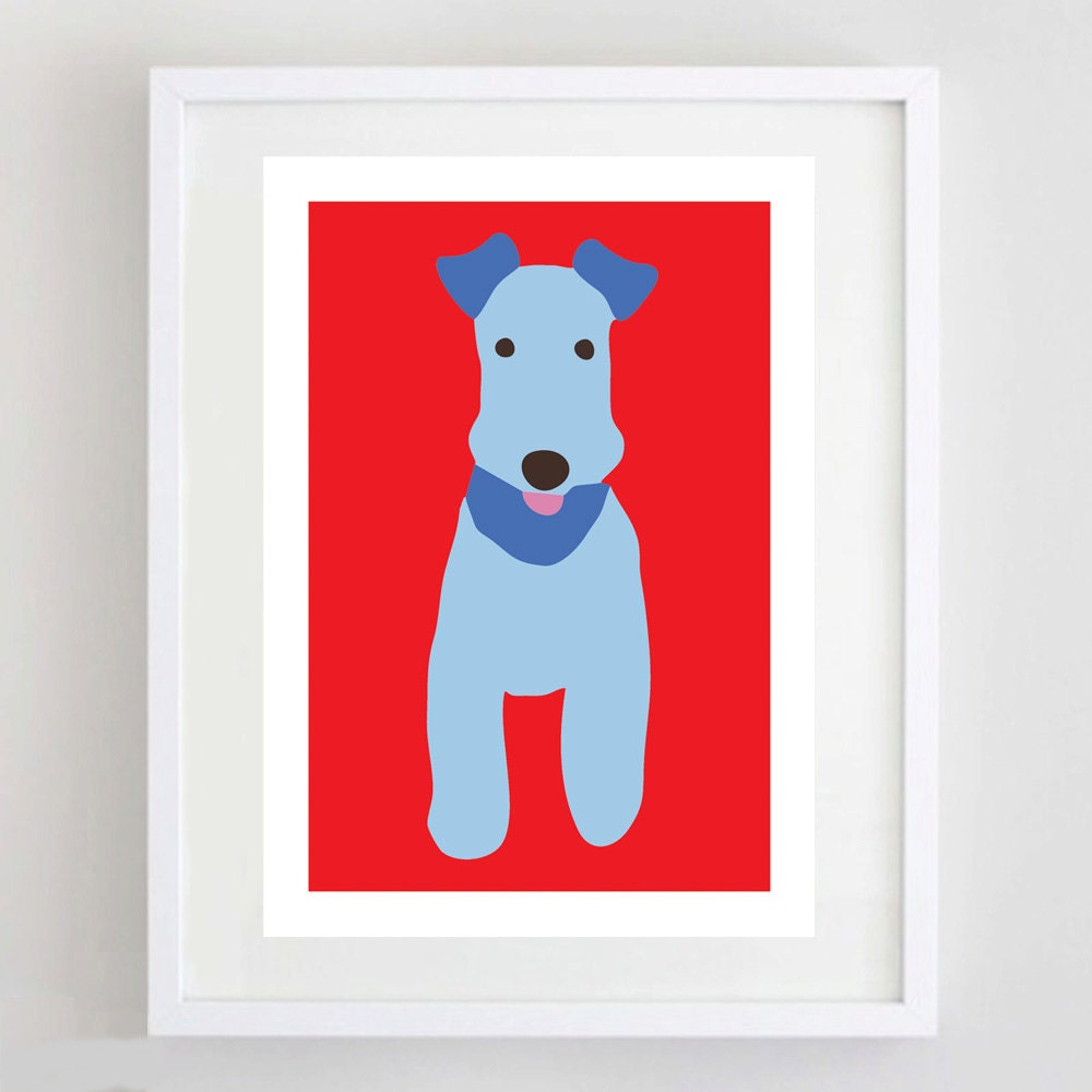 Dog Print Dog Art Dog Poster Terrier Print Wall Art Dog