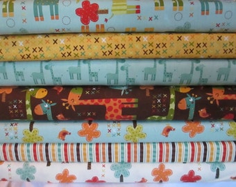Giraffe Crossing Half Yard Fabric Bundle - Riley Blake