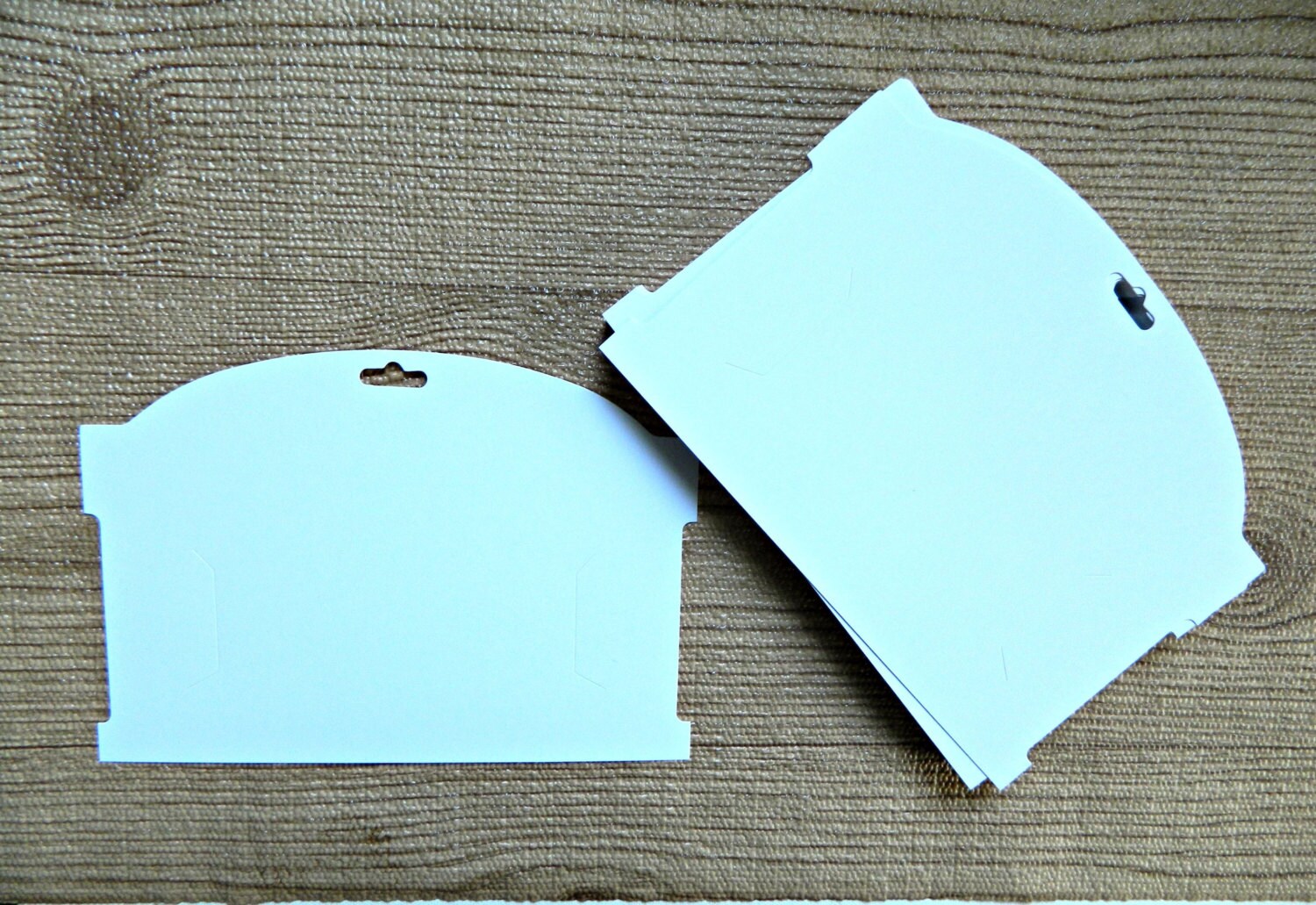 White wide headband display cards 10 count paper board