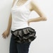 Ruffled Waist Pouch in Gray, Fanny Pack, Travel Pouch, Hip Bag, Zipper Pouch, Bridesmaid Gift, Gift Ideas for Women - RWP - SALE 20% OFF