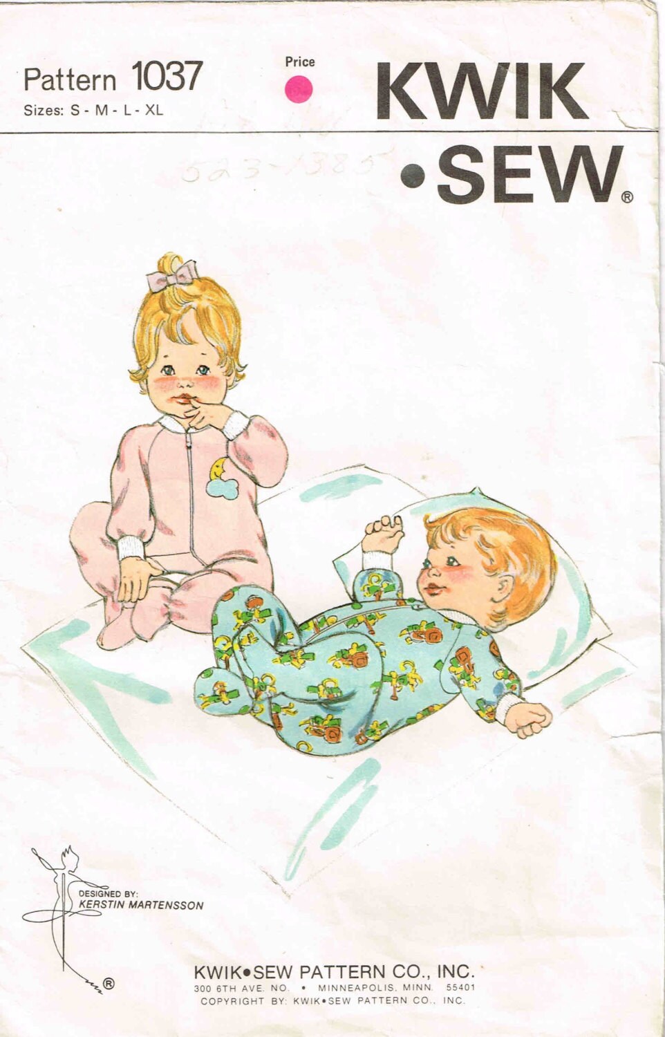 Infant Baby Sleeper Sewing Pattern One Piece Front Zipper