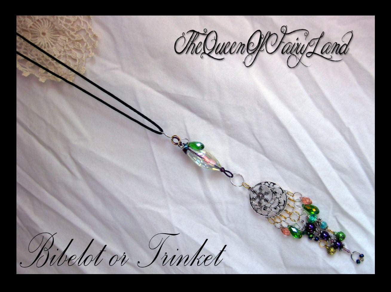 bibelot, trinket, glass gem necklace, jewelry, suncatchers, mixed bibelot, trinket, glass gem necklace, jewelry, suncatchers, mixed