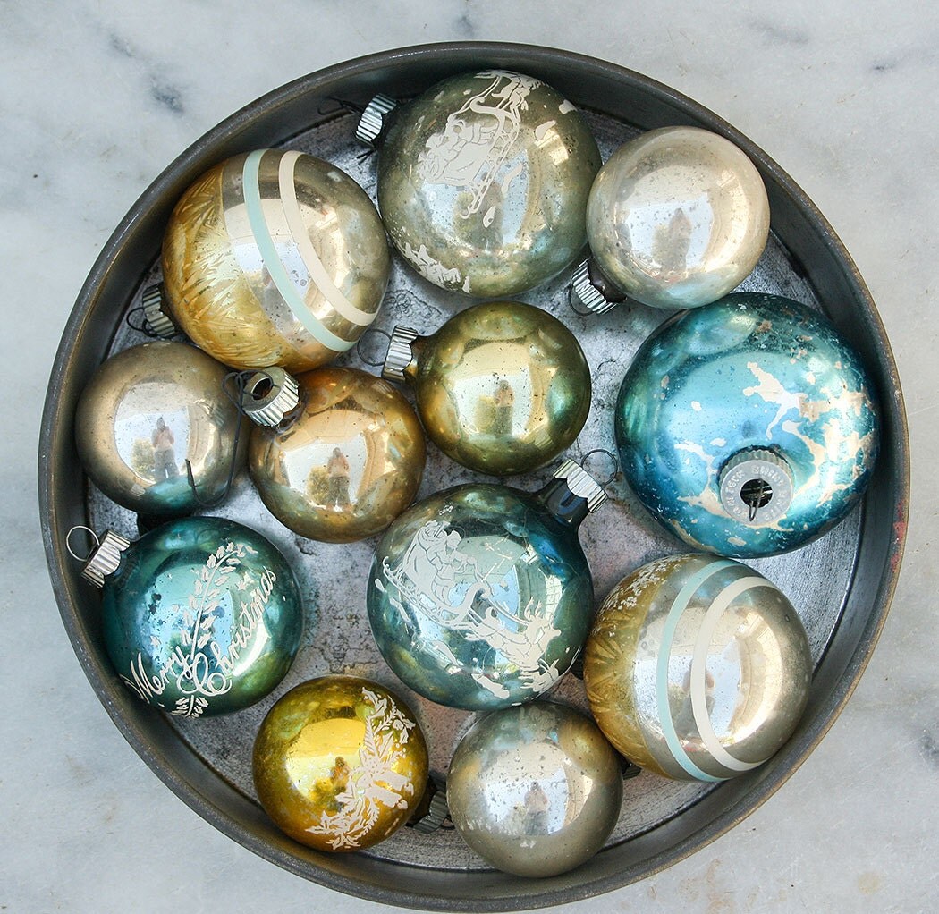 12 vintage mercury glass christmas ornaments by robertagrove 12 vintage mercury glass christmas ornaments by robertagrove