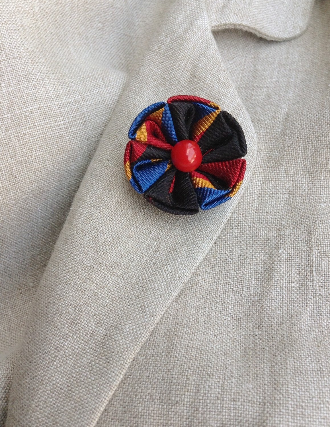 Mens Lapel Pin Flower Silk Lapel Flower Lapel by exquisitelapel