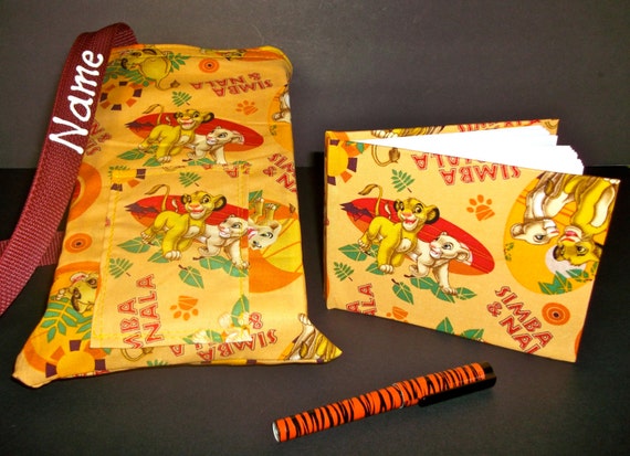 Disney Lion King Simba and Nala autograph book bag with book