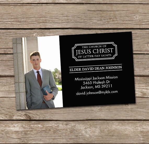 Missionary Tag LDS Mission Card Custom Photo Card