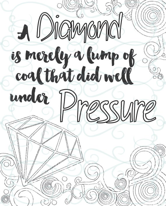 Adult Inspirational Coloring Page printable 15-Under Pressure