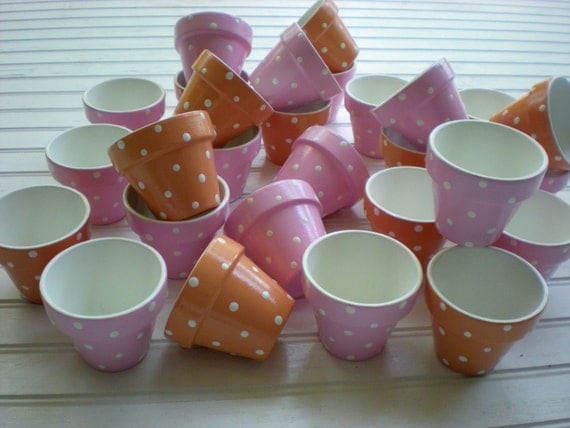 Baby Shower Favors Painted Flower Pots Small Flower Pots