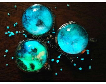 Glow In The Dark Glass Orb Galaxy Necklace
