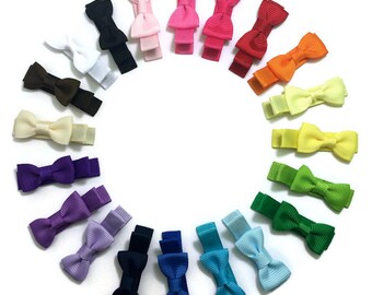 Bow Tie Hair Clip, Mini Hair Bow Clip, No Slip Hair Clip, Everyday Hair Bow, Simple Bow Tie Hair Clip, Handmade Hair Bow, 1.75" Hair Clip