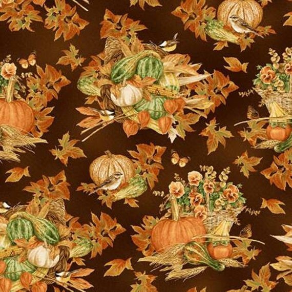 Items Similar To Henry Glassharvest Fabricautumn Leaveshenry Glass Quilt9790quiltingfabric 3241