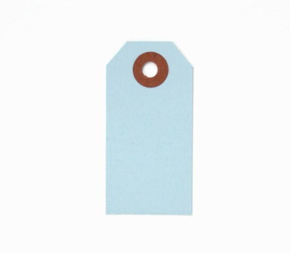 25 Light Blue Parcel Tags Il_570xn