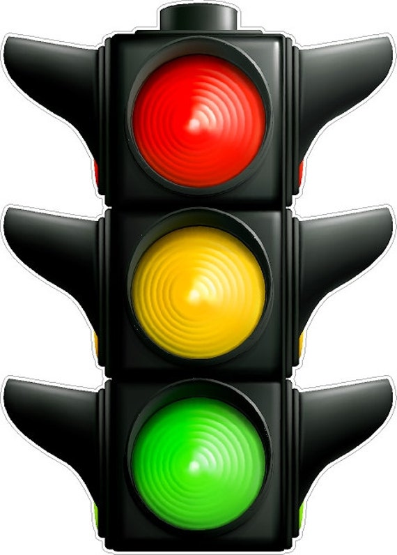 Traffic Light Decal Peel and Stick Repositionable Removable