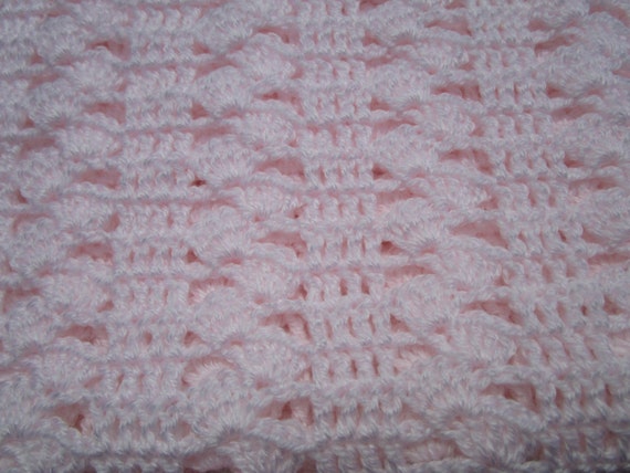 Interlocking Shell Stitch Crochet Baby Blanket Shell Stitch