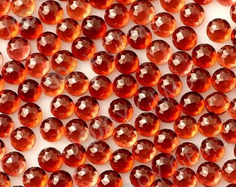 Almandine Garnet Rose Cut Cabochon 3mm Round - 1 cab