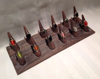 12 Cones Ring Display ~ Wood Ring Display ~ Ring Display ~ Ring Holder ~ Ring Organizer ~