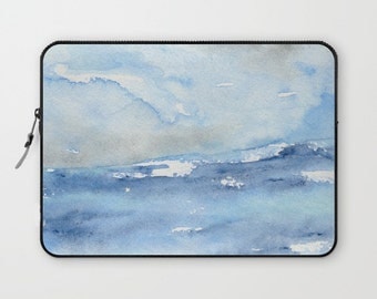 Scenic Macbook Pro Laptop Case - Artistic Printed Fabric Laptop Sleeve - Ocean Painting