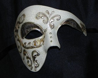 New Men's Masquerade Mask Silver Phantom Mask Phantom