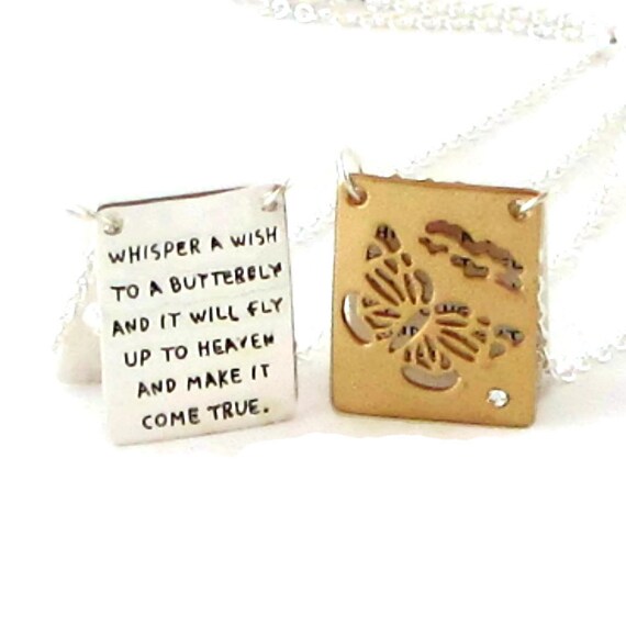 Butterfly Necklace / Sympathy Gift / Inspirational Jewelry