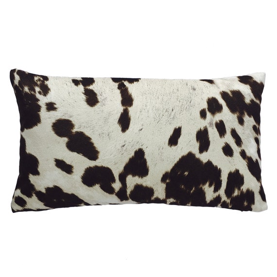 cow print lumbar pillow