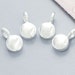 4 of Karen Hill Tribe Silver Circle Charms 5.5x2.6 mm. :ka2965