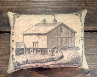 Vintage Barn Feed Sack Pillow