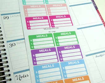 Daily Meal Stickers-Pastels Set of 16