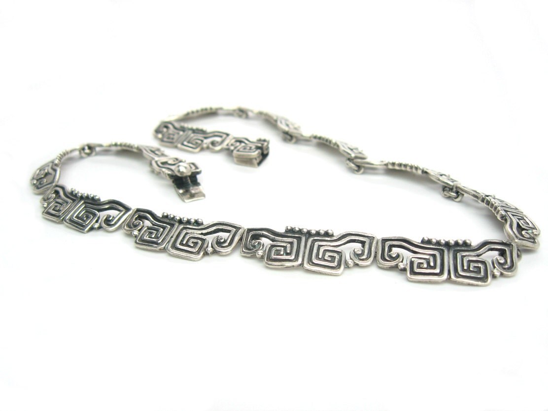 Margot De Taxco Necklace. Sterling Silver Jewelry. Taxco