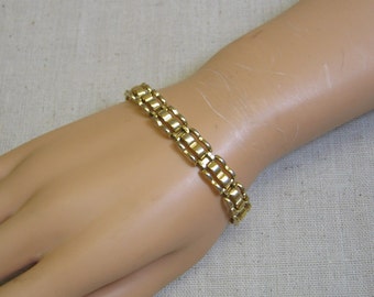 Monet 7.5 Inch Gold Bracelet, Delicate, Vintage