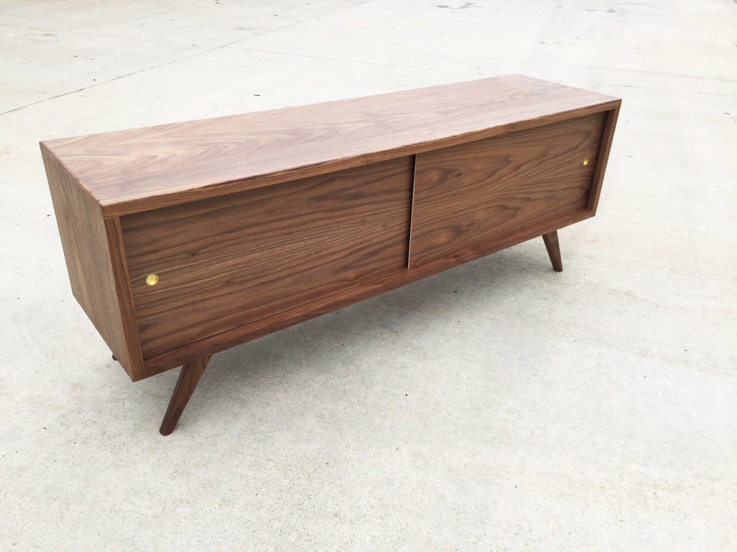 Mid century modern TV console credenza TV stand mcm by MonkeHaus