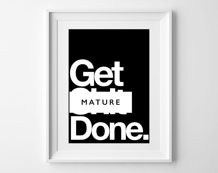 Get Done Poster Motivational poster wall art prints quote