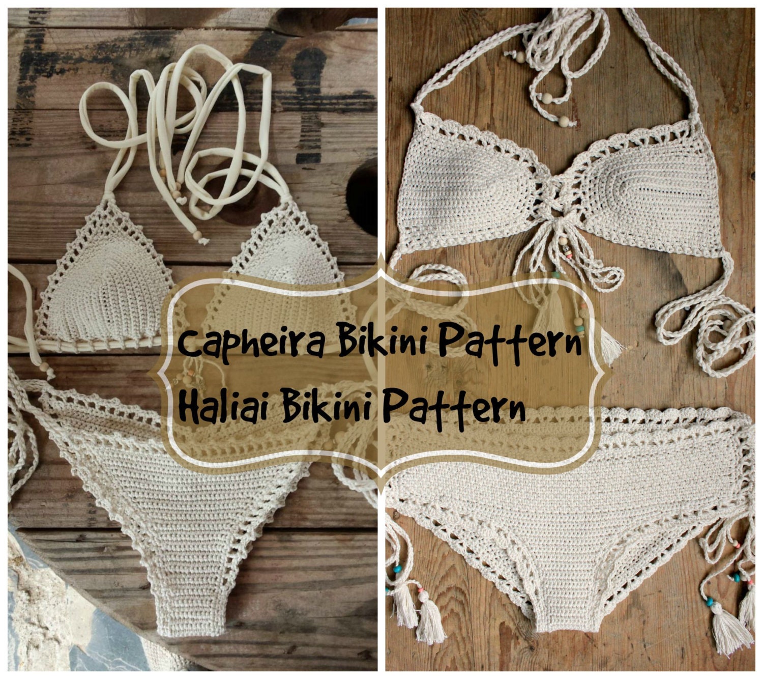 2 PDF Crochet PATTERNS Capheira Bikini Pattern by CapitanaUncino