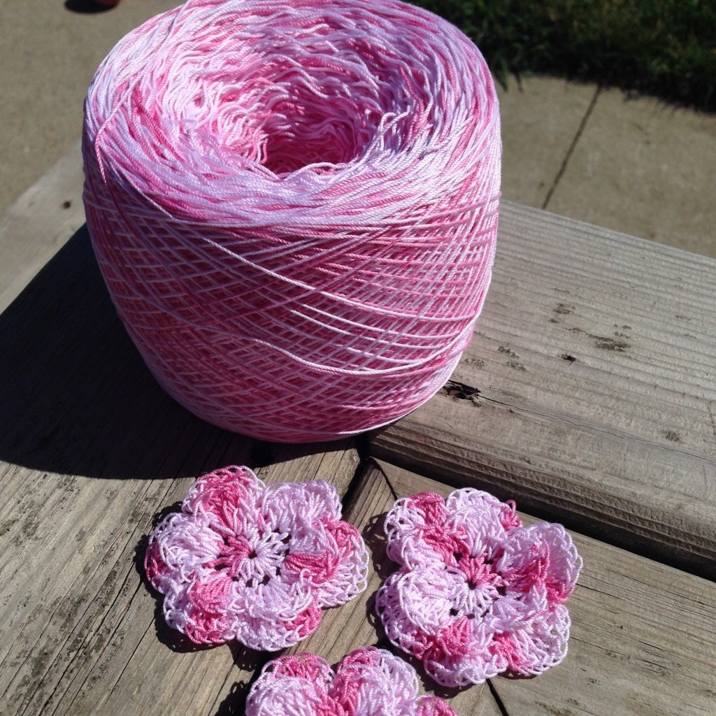 Crochet Cotton Size 10 Hand Dyed Raspberry by CustomCottonEtc