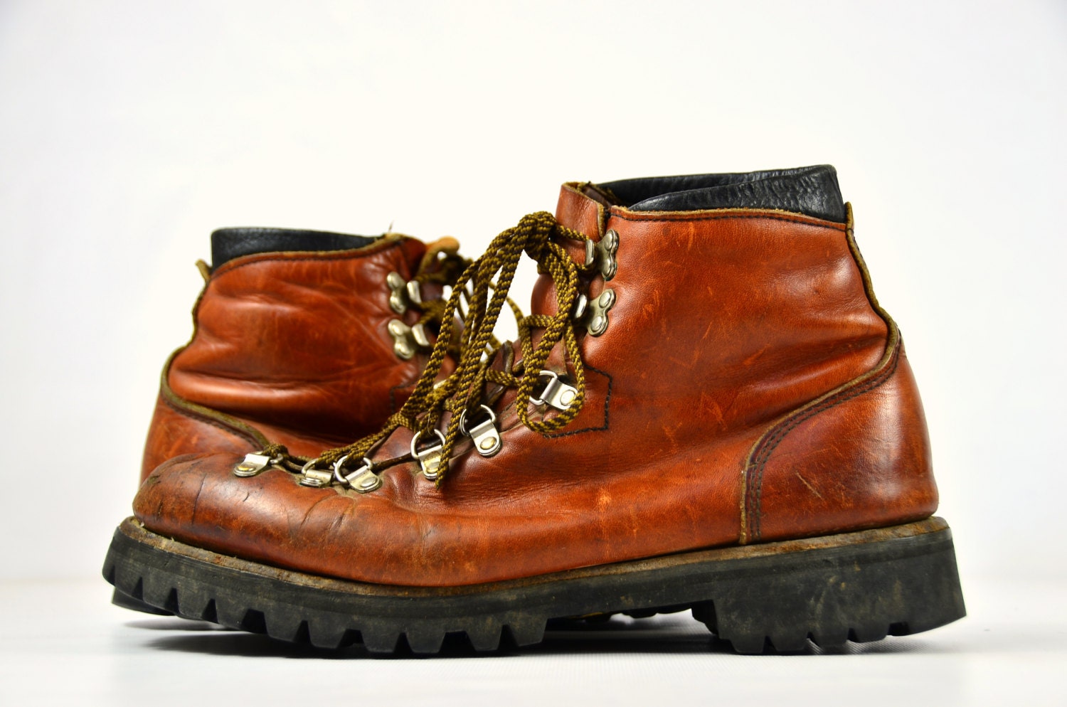 Vintage Hiking Boots Setter Style Leather Mountaineer Boots