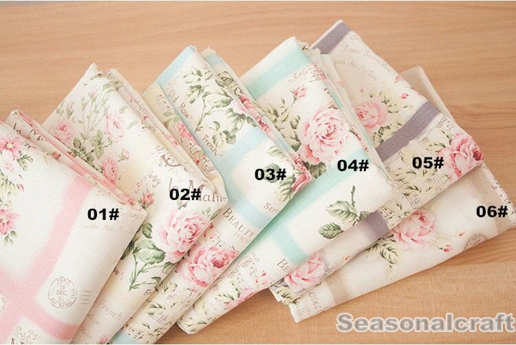 shabby chic cotton and linen fabric rose with pink yellow shabby chic cotton and linen fabric rose with pink yellow