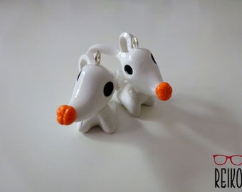 The Nightmare Before Christmas Zero Dog earrings