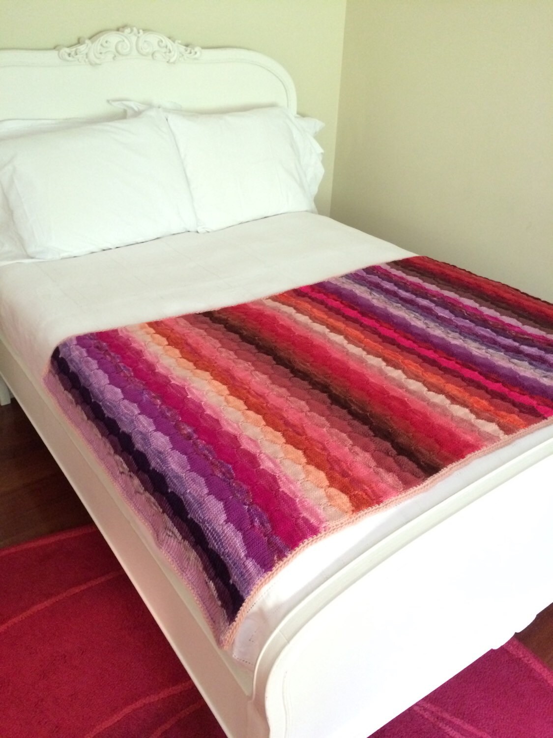 Colorful and bright knit Throw in 35 shades of