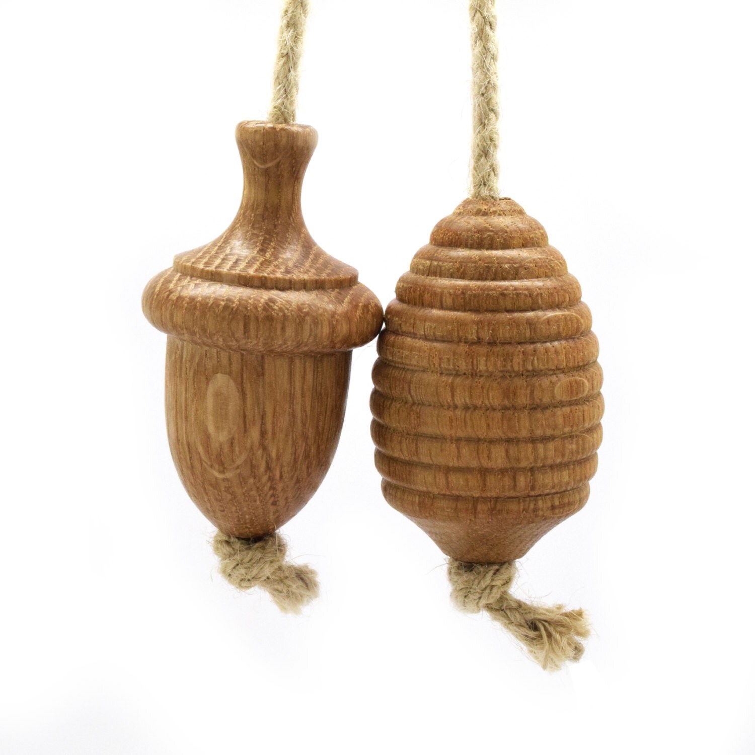 Solid Wooden Oak Rope Bathroom Light Pulls