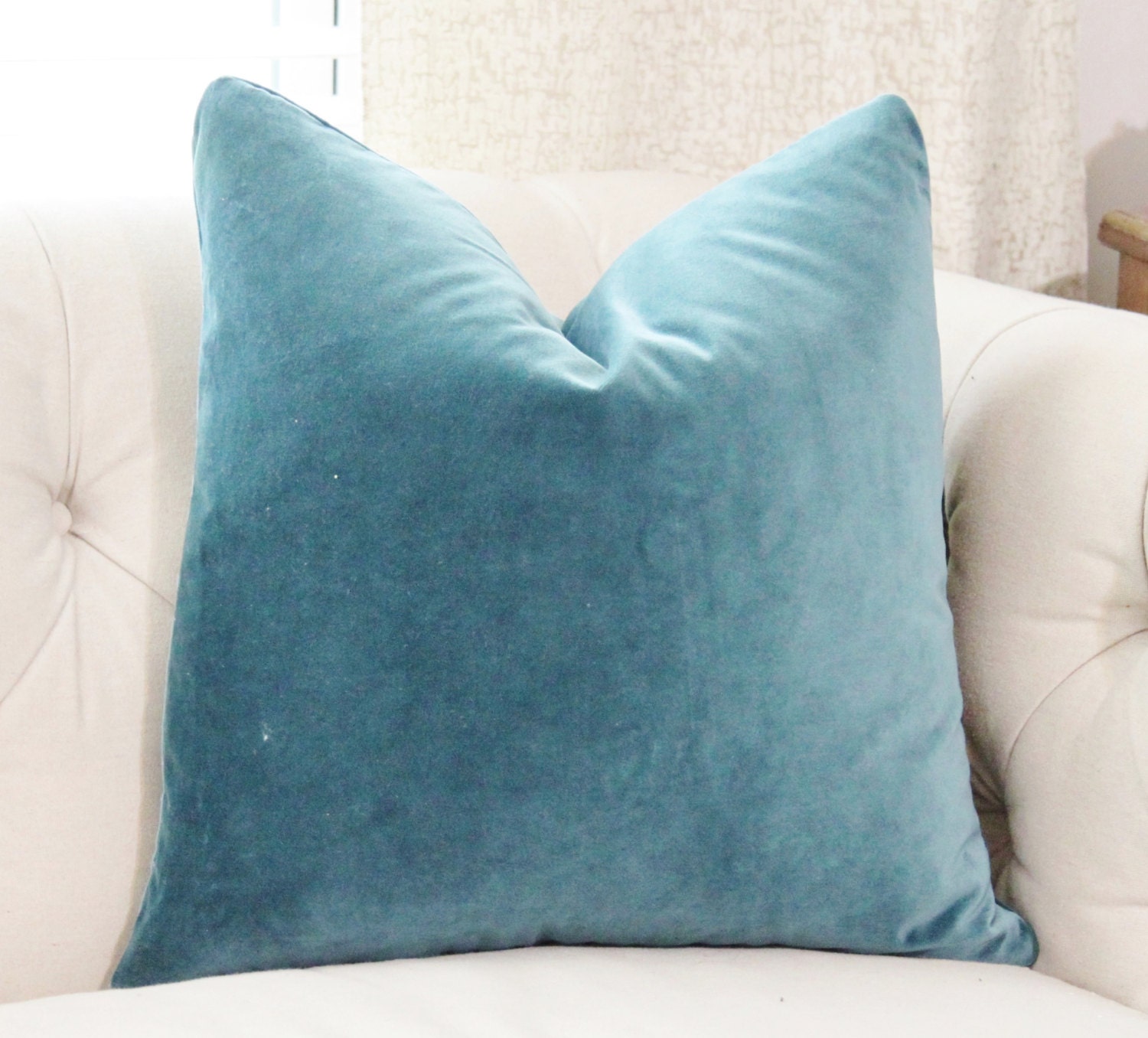 Teal Blue Pillow Dark Turquoise Pillow Cover Peacock Blue