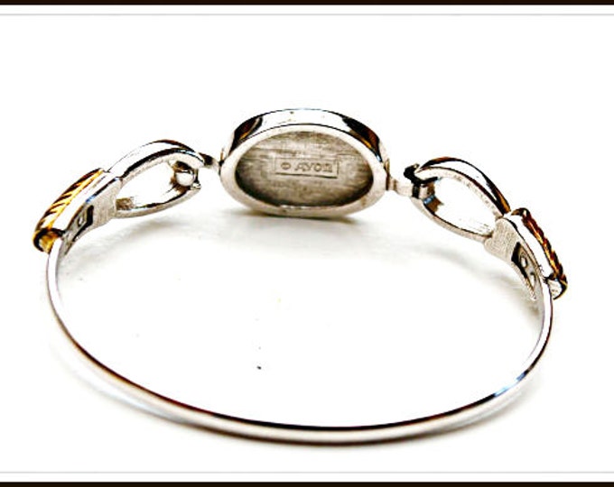 Avon Bracelet Abalone silver hinge bangle