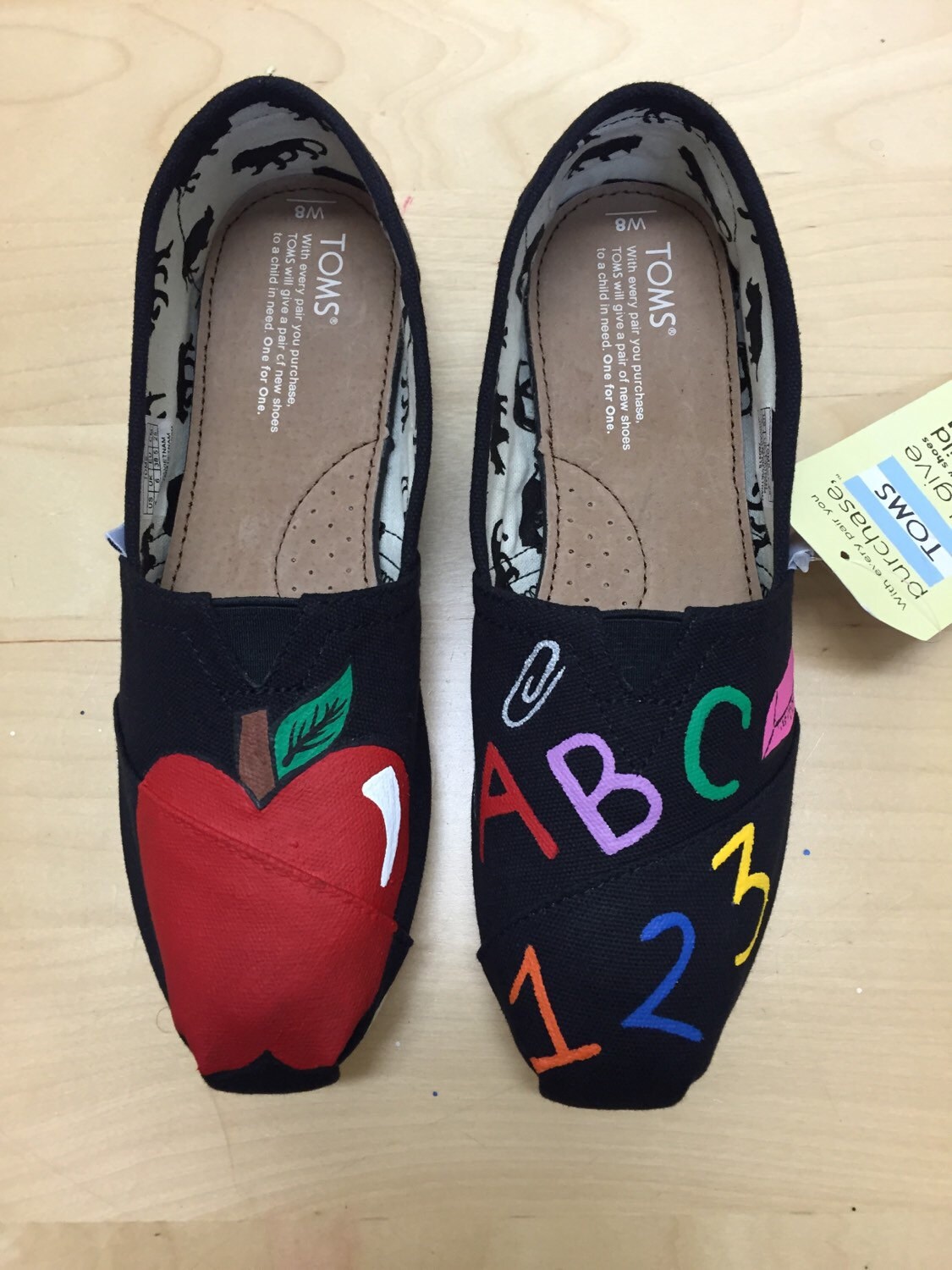 custom shoes orlando option 1 Teacher TOMS