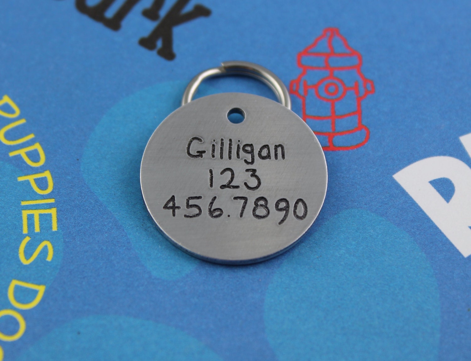 Engraved Dog Name Tag Customized Pet ID Tag Call My Mom