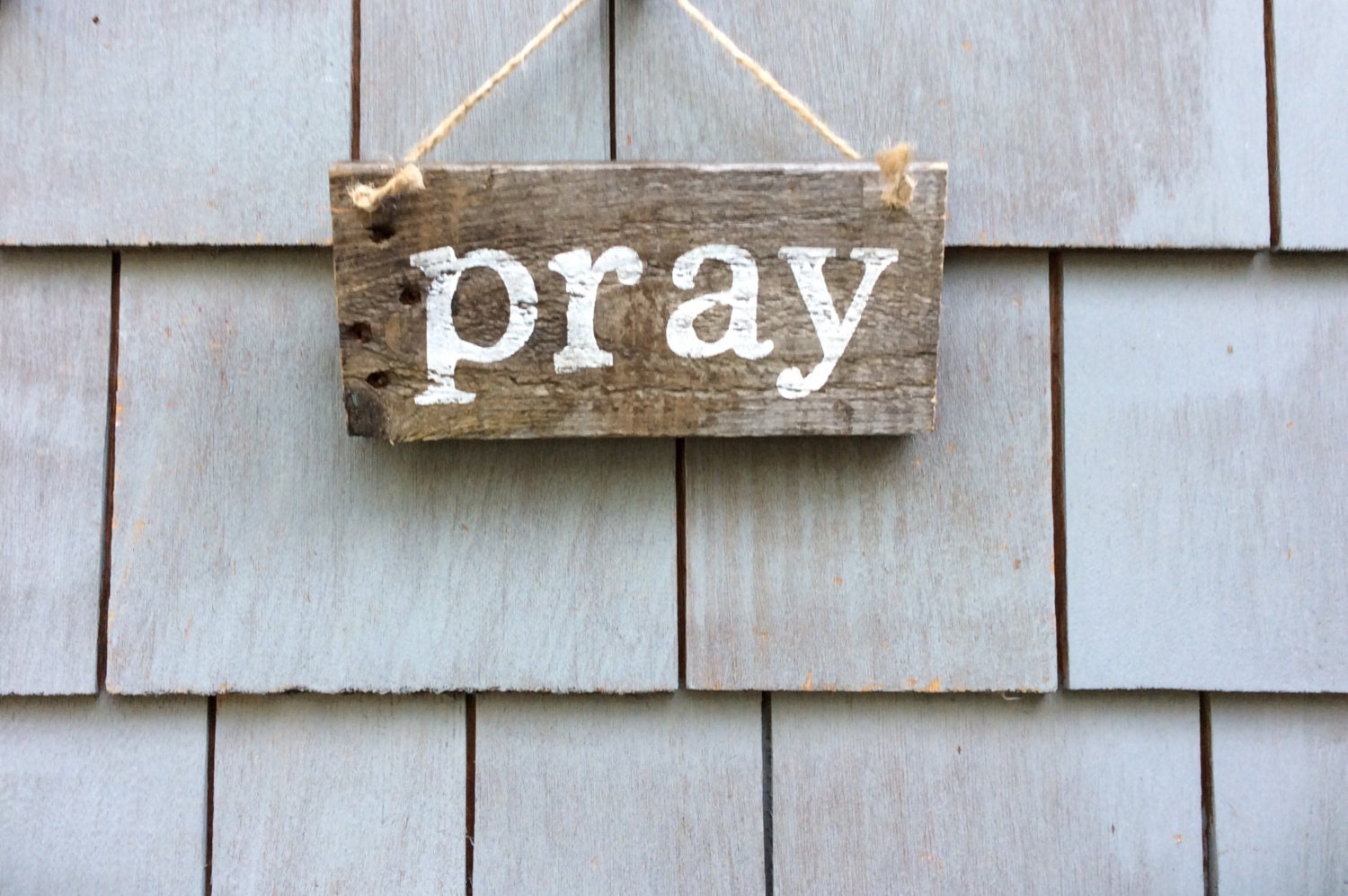 Pray Rustic Sign by HomesteadDesign on Etsy